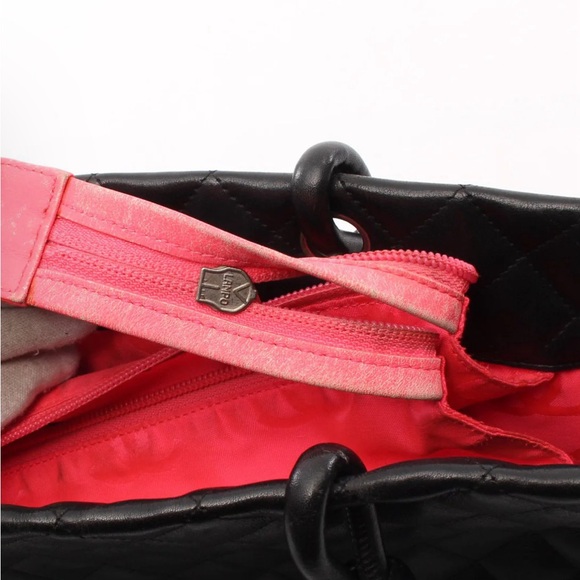 Chanel Cambon Tote Shoulder Bag Handbag Black Quilted Lambskin Leather - Picture 6 of 13